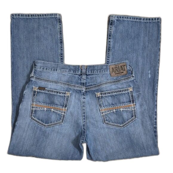 Ariat Jeans Mens 35x32 Low Rise Boot Cut M4 Coltrane Durango Western Cowboy - Picture 4 of 11